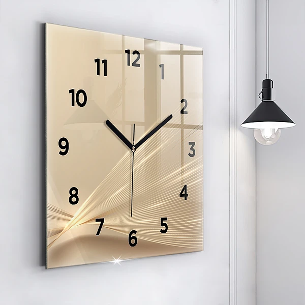 Wanduhr quadratisch mit motiv Abstraktes Licht