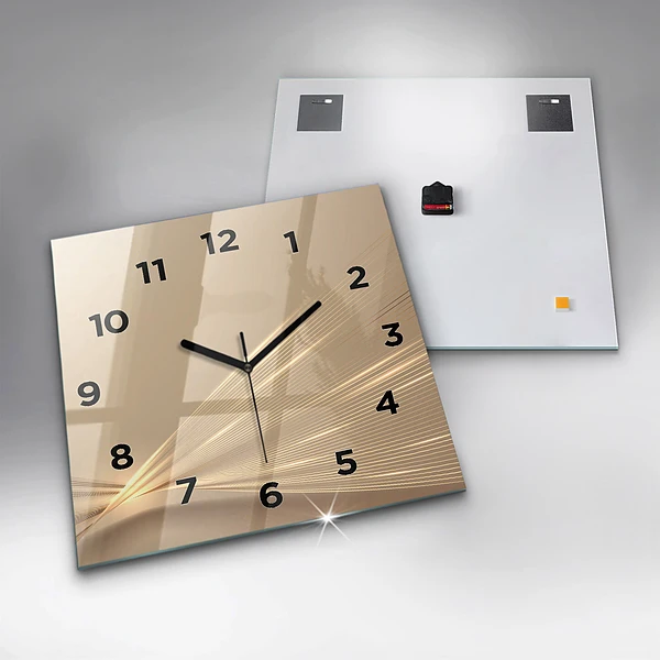 Wanduhr quadratisch mit motiv Abstraktes Licht