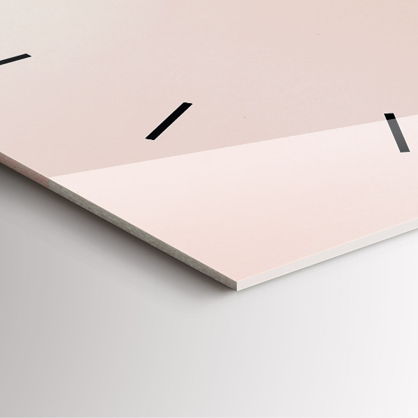 Wanduhr quadratisch mit motiv Goldene tropische Blätter