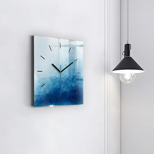 Wanduhr modern quadratisch Wasser abstrakt