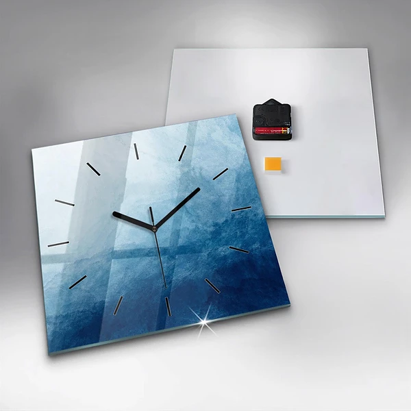 Wanduhr modern quadratisch Wasser abstrakt