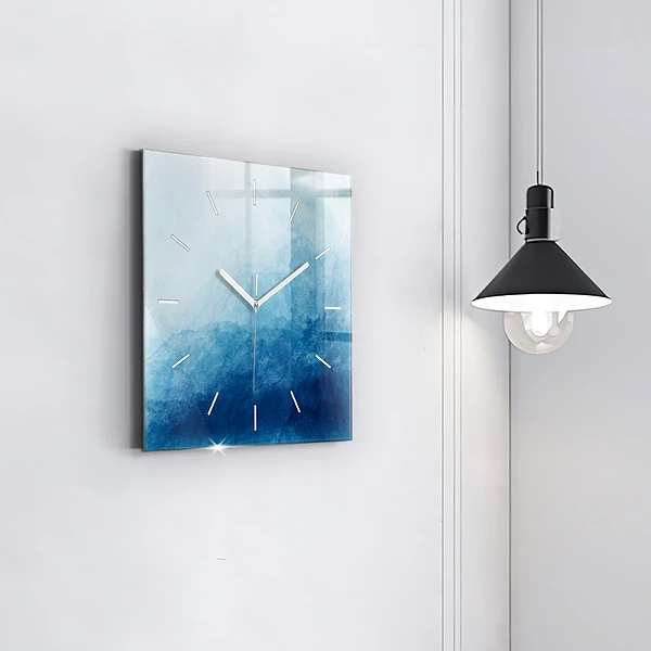 Wanduhr modern quadratisch Wasser abstrakt