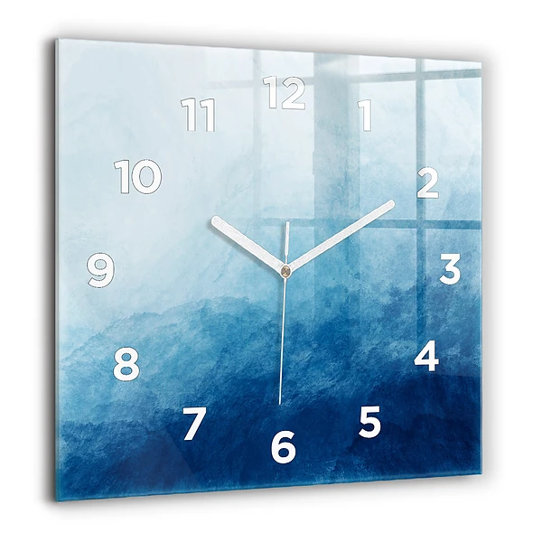 Wanduhr modern quadratisch Wasser abstrakt