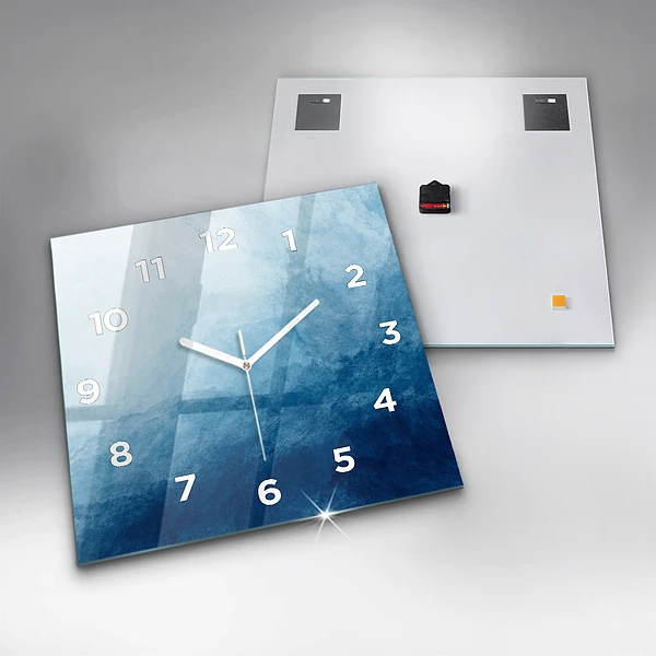 Wanduhr modern quadratisch Wasser abstrakt