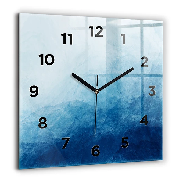 Wanduhr modern quadratisch Wasser abstrakt