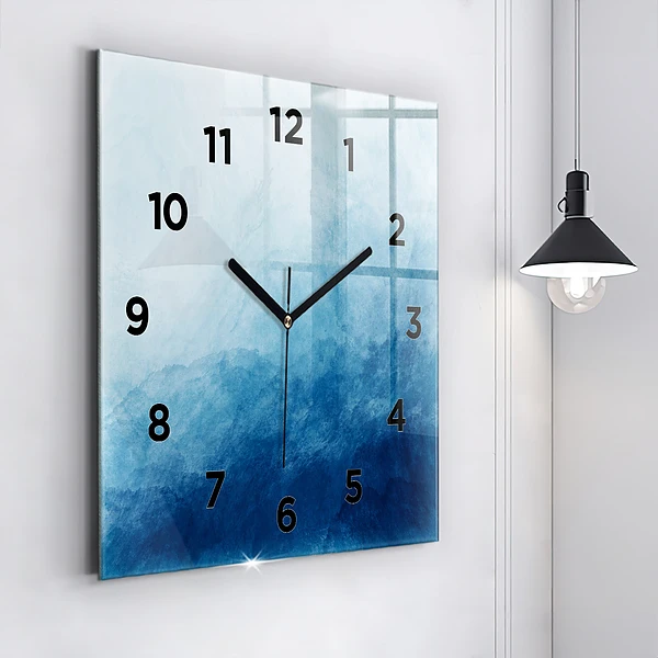 Wanduhr modern quadratisch Wasser abstrakt