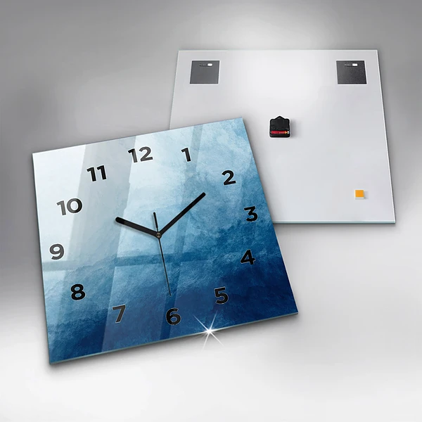 Wanduhr modern quadratisch Wasser abstrakt