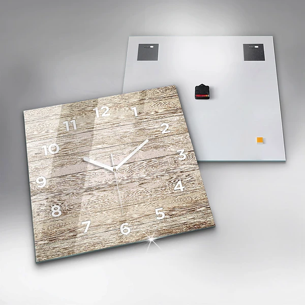 Wanduhr quadratisch Holztafeln