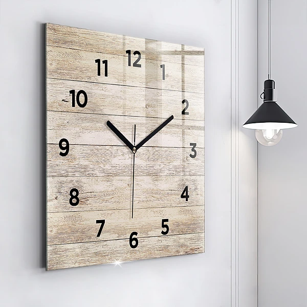 Wanduhr quadratisch Holztafeln