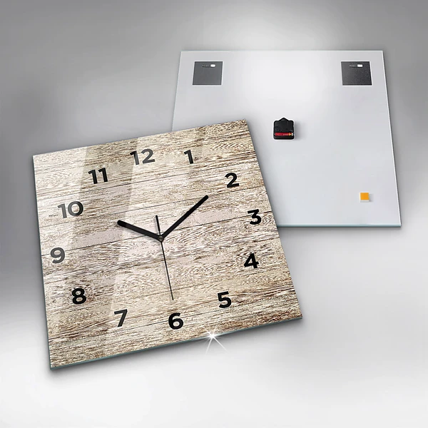 Wanduhr quadratisch Holztafeln