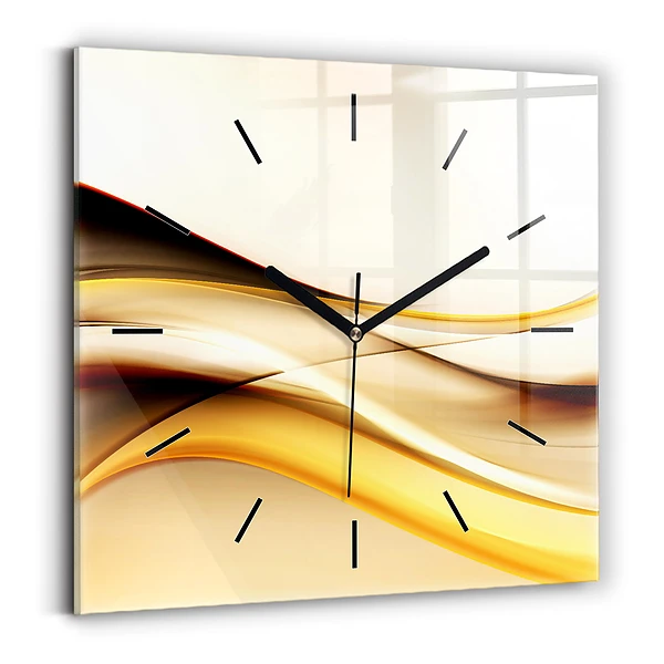Wanduhr quadratisch Abstrakte Welle