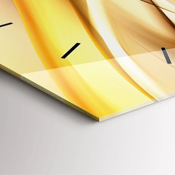 Wanduhr quadratisch Abstrakte Welle