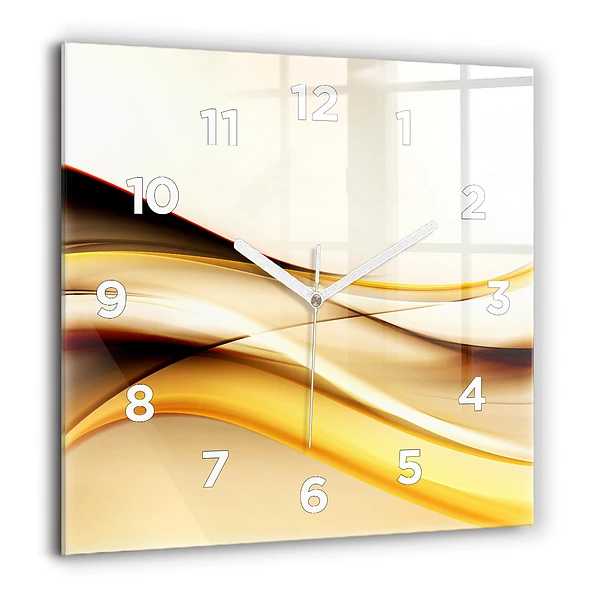 Wanduhr quadratisch Abstrakte Welle