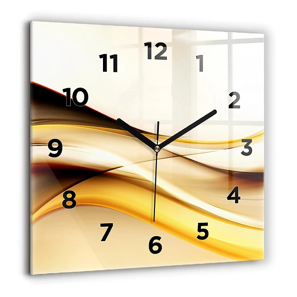 Wanduhr quadratisch Abstrakte Welle