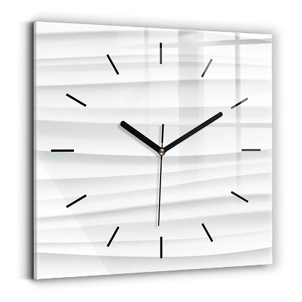 Wanduhr modern quadratisch Textur der Wellen