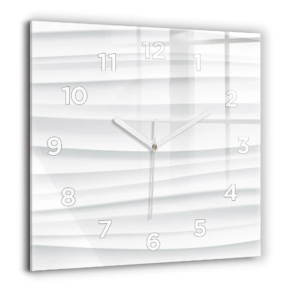 Wanduhr modern quadratisch Textur der Wellen