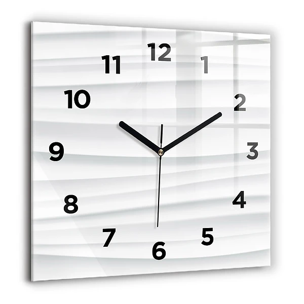 Wanduhr modern quadratisch Textur der Wellen