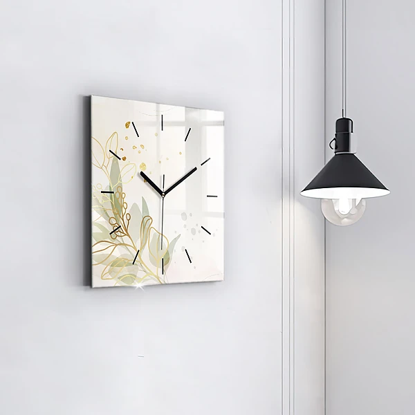 Wanduhr modern quadratisch Pastell abstrakt