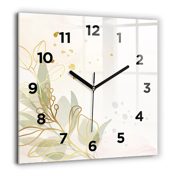 Wanduhr modern quadratisch Pastell abstrakt