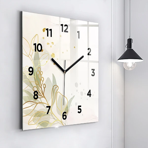 Wanduhr modern quadratisch Pastell abstrakt