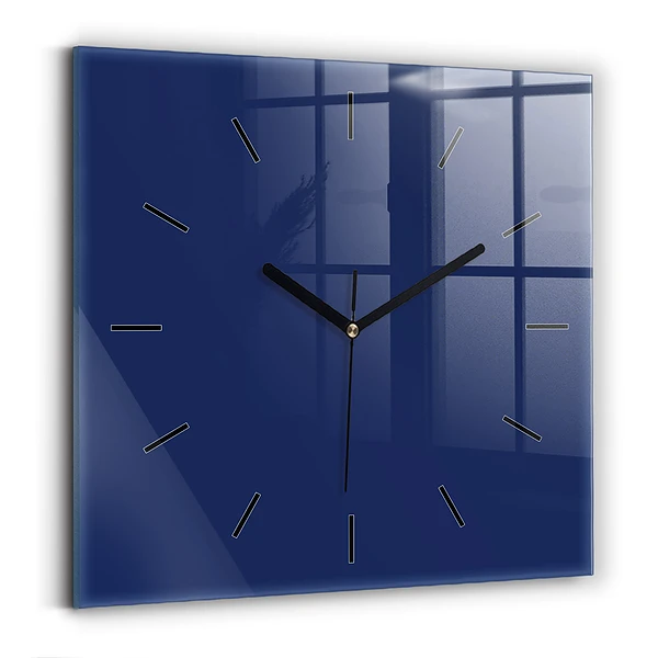 Wanduhr quadratisch mit motiv Marineblau