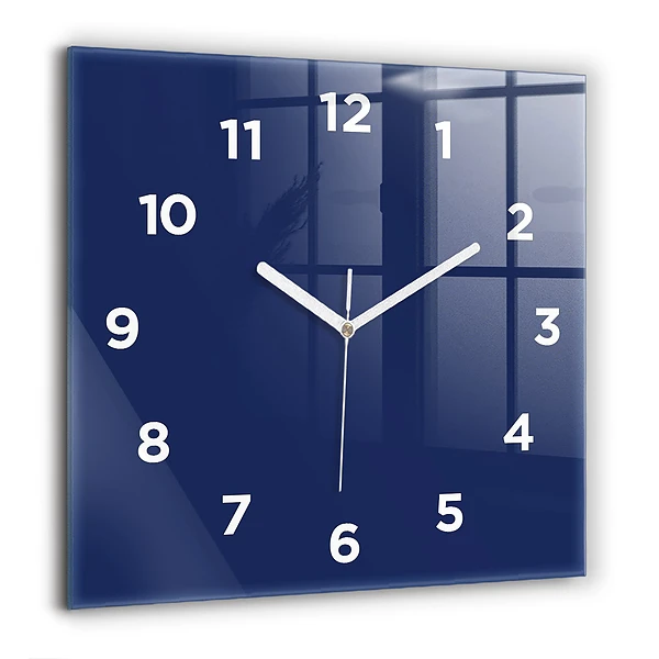 Wanduhr quadratisch mit motiv Marineblau