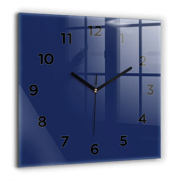 Wanduhr quadratisch mit motiv Marineblau