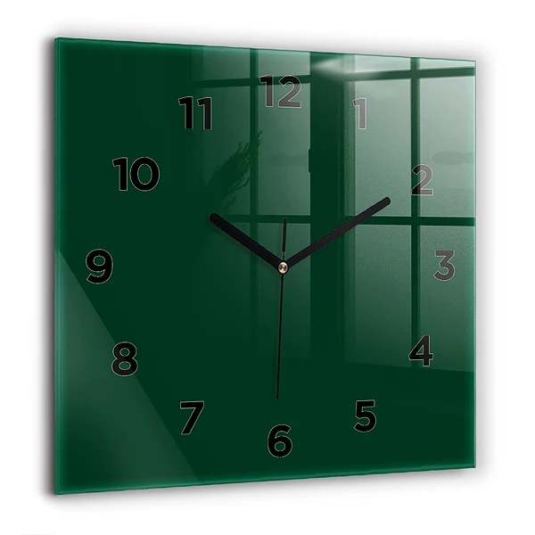 Wanduhr quadratisch Farbe Flasche grün