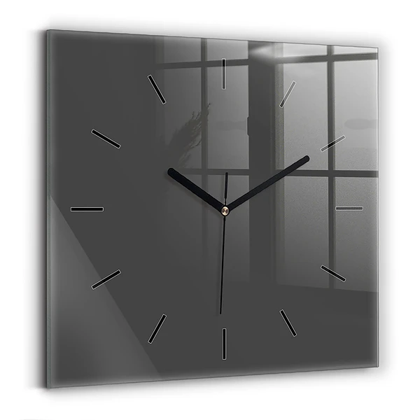 Wanduhr modern quadratisch Farbe Grau