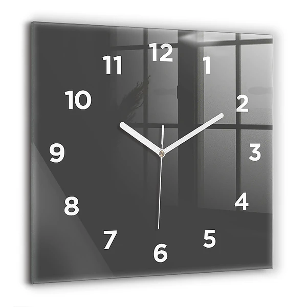 Wanduhr modern quadratisch Farbe Grau