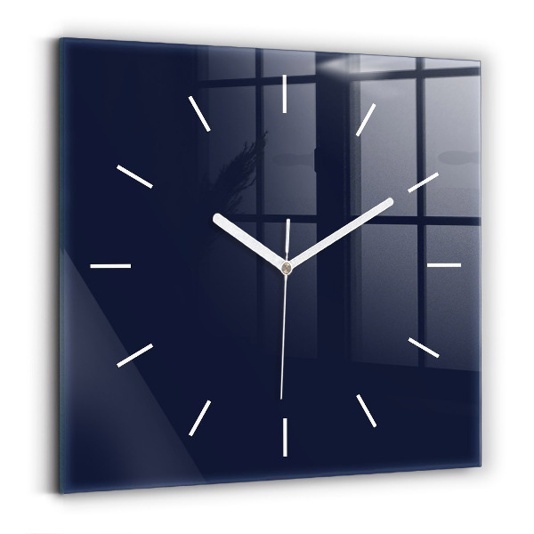 Wanduhr quadratisch mit motiv Farbe dunkelblau