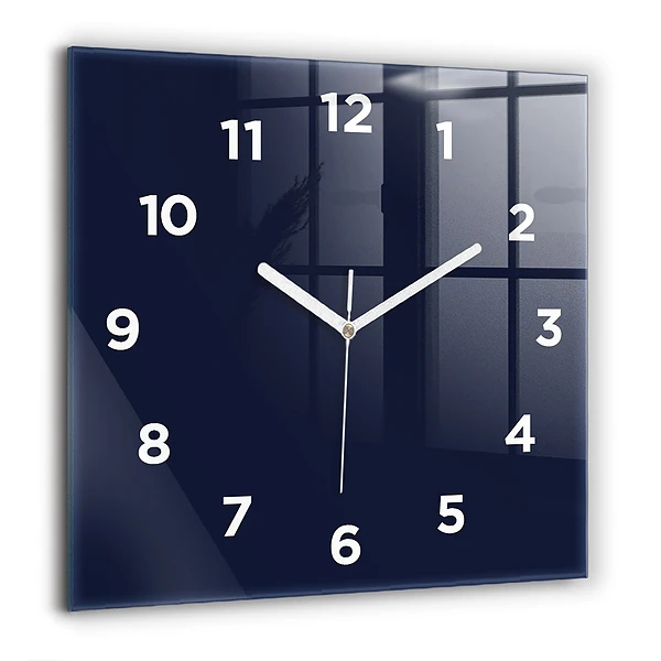 Wanduhr quadratisch mit motiv Farbe dunkelblau