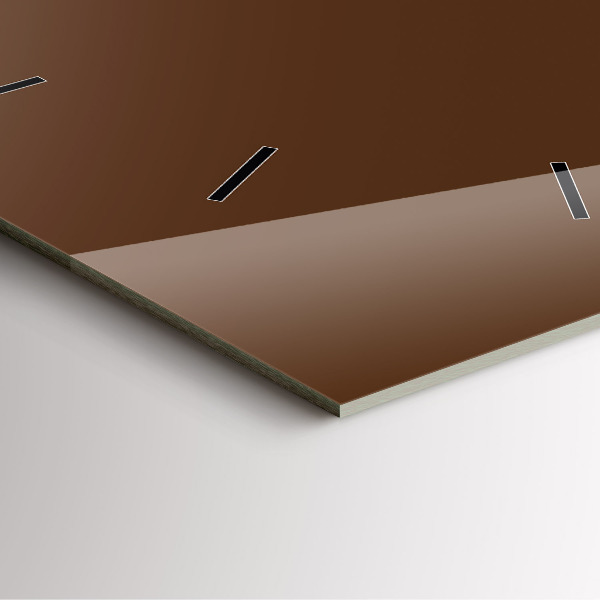 Wanduhr quadratisch mit motiv Farbe braun