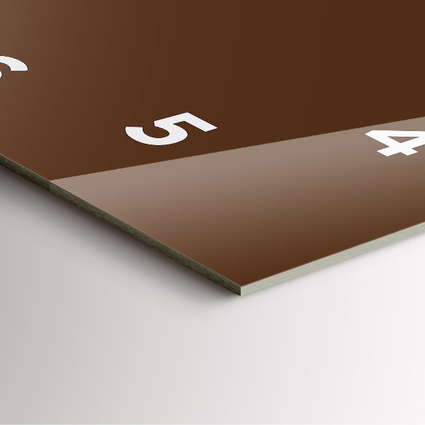 Wanduhr quadratisch mit motiv Farbe braun