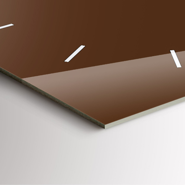 Wanduhr quadratisch mit motiv Farbe braun