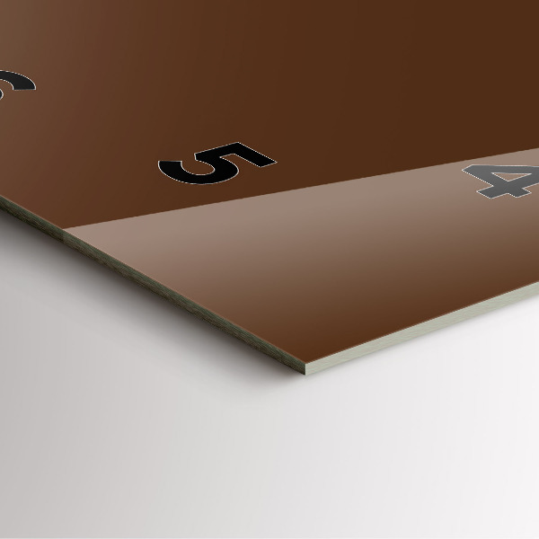 Wanduhr quadratisch mit motiv Farbe braun