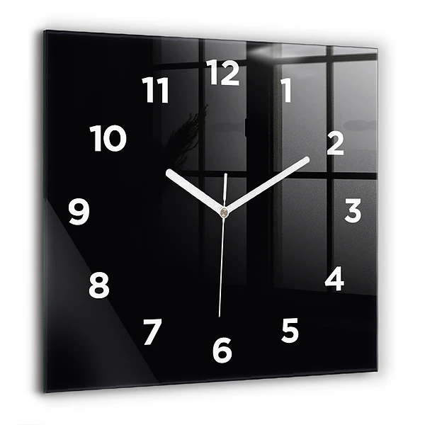 Wanduhr quadratisch Schwarz