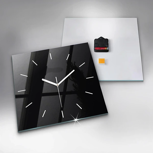 Wanduhr quadratisch Schwarz