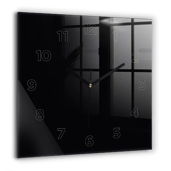 Wanduhr quadratisch Schwarz