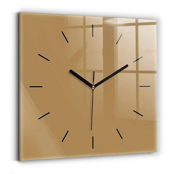 Wanduhr quadratisch Die Farbe Dunkelbeige