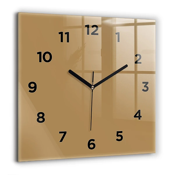 Wanduhr quadratisch Die Farbe Dunkelbeige