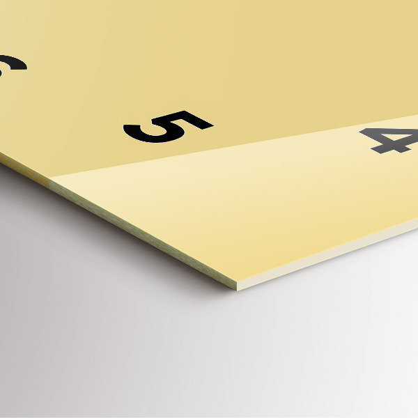 Wanduhr quadratisch mit motiv Farbe cremefarben