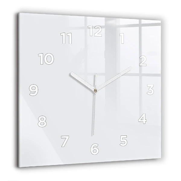 Wanduhr quadratisch Farbe dunkelweiß