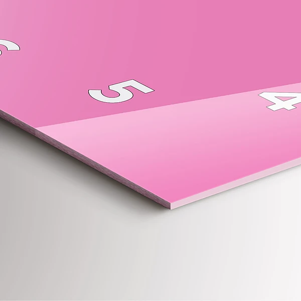 Wanduhr quadratisch mit motiv Farbe rosa