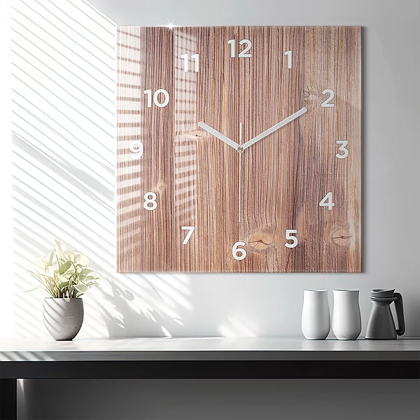 Wanduhr quadratisch Paprika