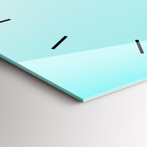 Wanduhr quadratisch Grüne Palmen