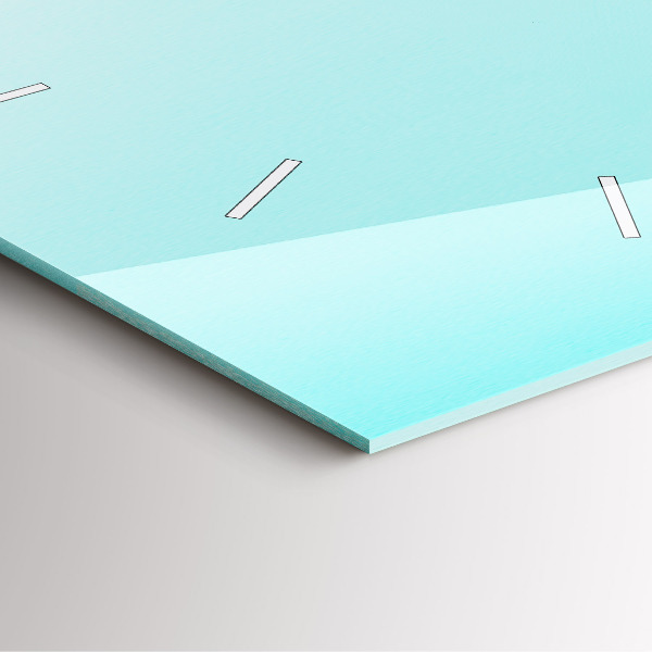 Wanduhr quadratisch Grüne Palmen