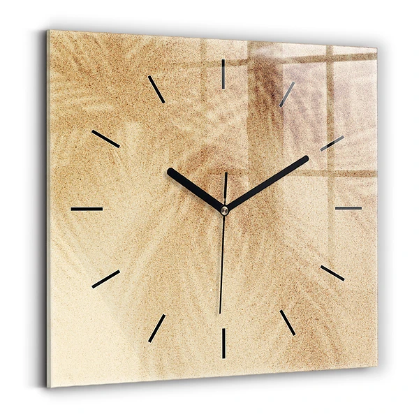 Wanduhr quadratisch mit motiv Abstraktion von Gold