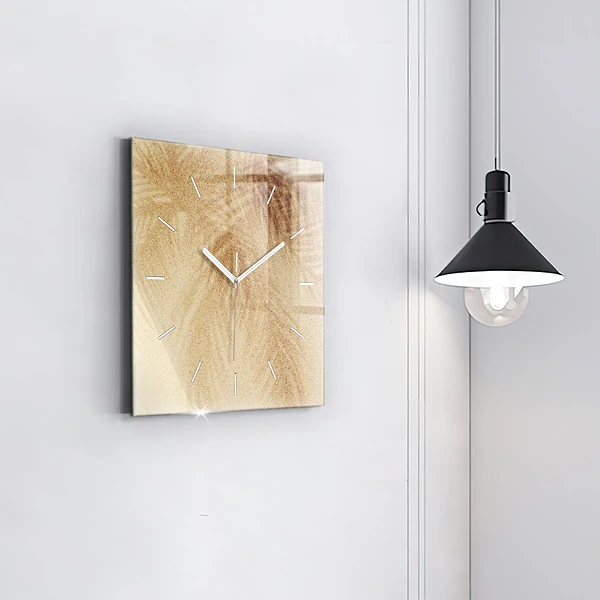 Wanduhr quadratisch mit motiv Abstraktion von Gold