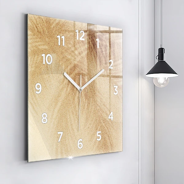 Wanduhr quadratisch mit motiv Abstraktion von Gold